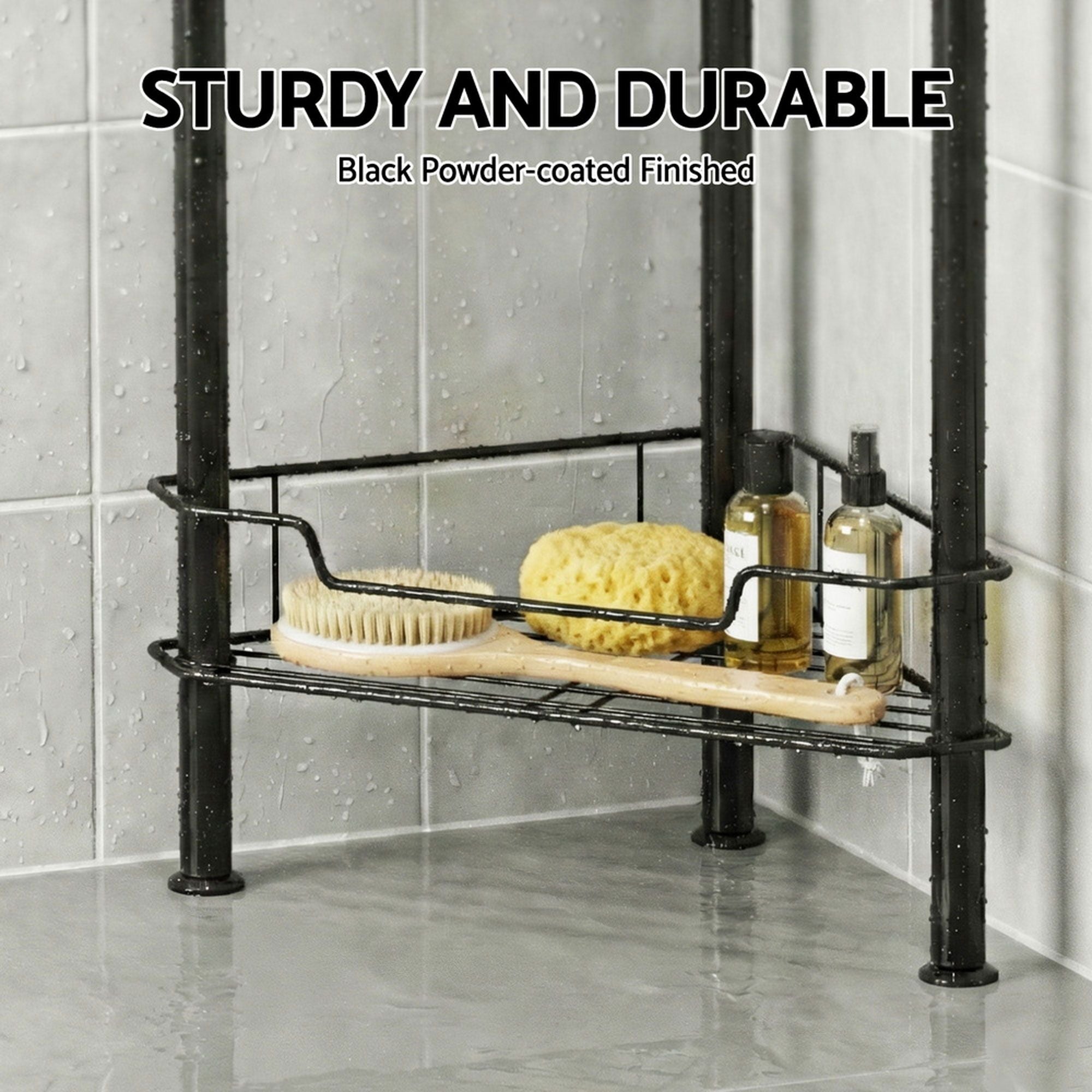 2x Floor Standing Shower Caddy 4 Tier Rustproof Bathroom Storage - Tools > Tools Storage > Wall Storage Racks - Rivercity House & Home Co. (ABN 18 642 972 209) - Affordable Modern Furniture Australia