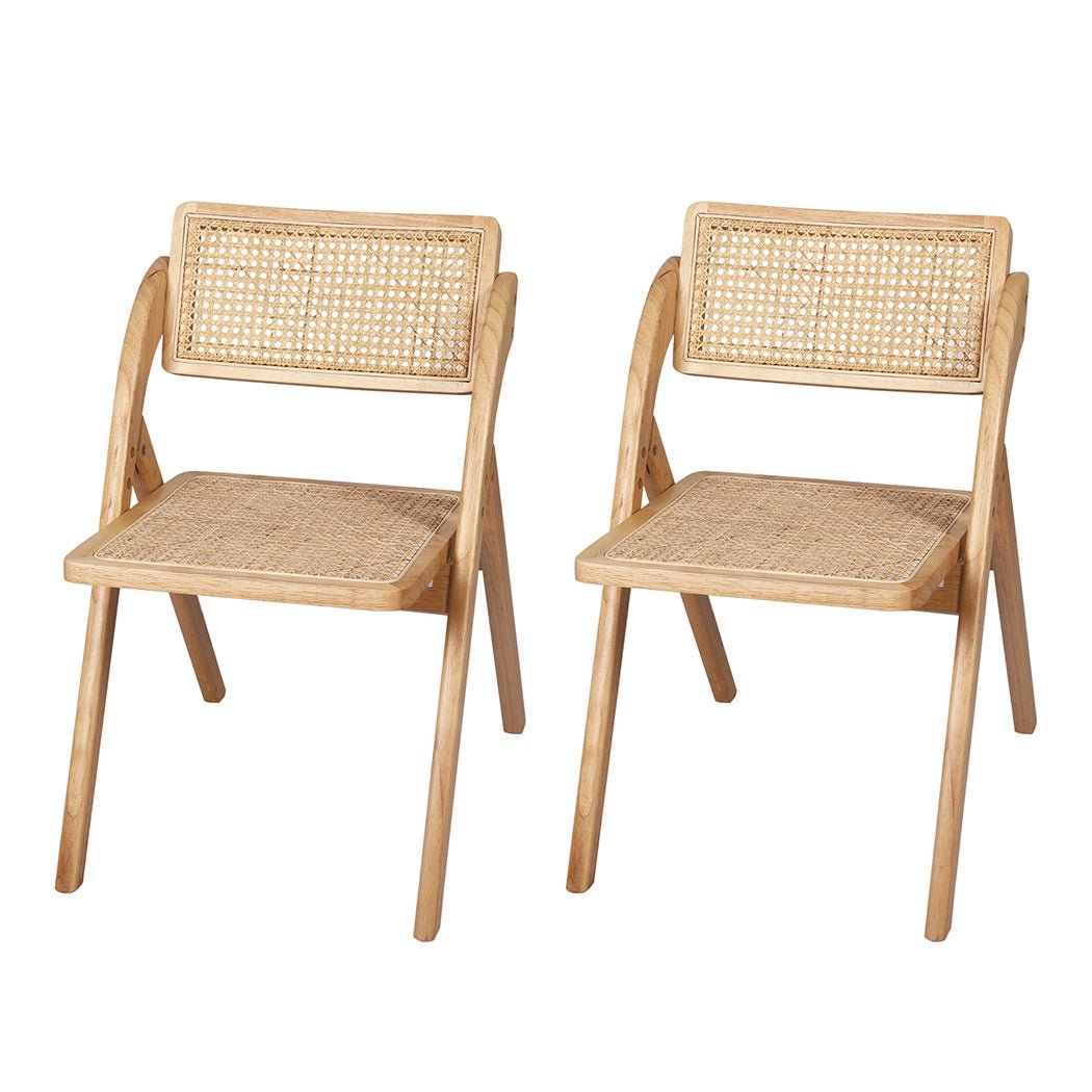 2X Foldable Dining Accent Chairs - Clear - Rivercity House & Home Co. (ABN 18 642 972 209) - Affordable Modern Furniture Australia