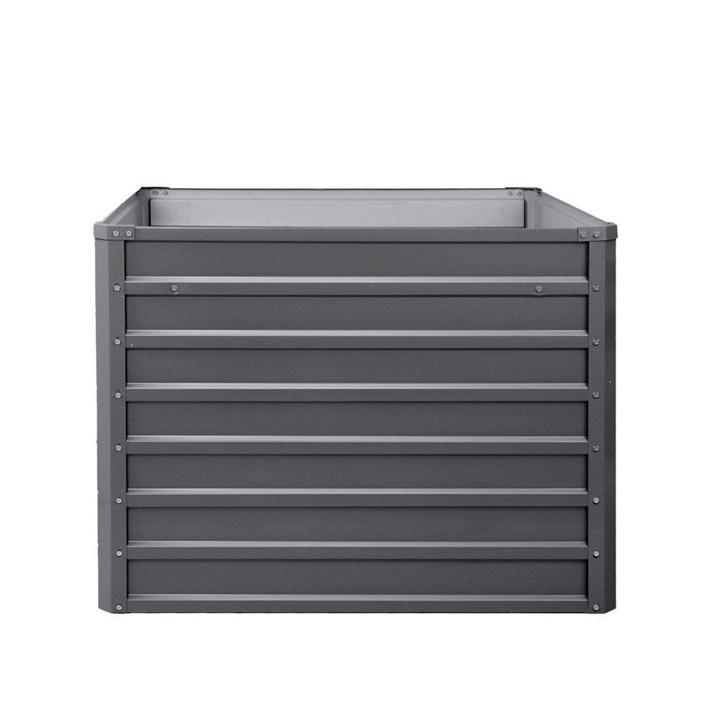 2x Garden Bed 100x100x77cm Planter Box Raised Container Galvanised - Home & Garden > Garden Beds > Garden Beds & Planters - Rivercity House & Home Co. (ABN 18 642 972 209) - Affordable Modern Furniture Australia