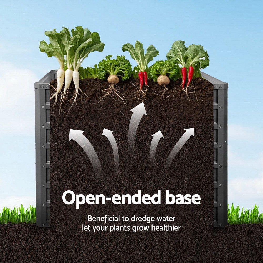 2x Garden Bed 100x100x77cm Planter Box Raised Container Galvanised - Home & Garden > Garden Beds > Garden Beds & Planters - Rivercity House & Home Co. (ABN 18 642 972 209) - Affordable Modern Furniture Australia