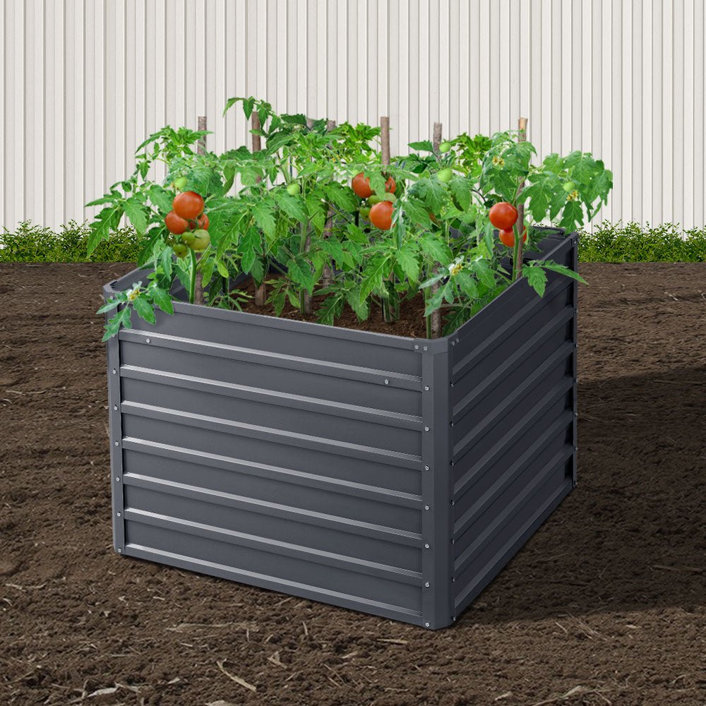 2x Garden Bed 100x100x77cm Planter Box Raised Container Galvanised - Home & Garden > Garden Beds > Garden Beds & Planters - Rivercity House & Home Co. (ABN 18 642 972 209) - Affordable Modern Furniture Australia