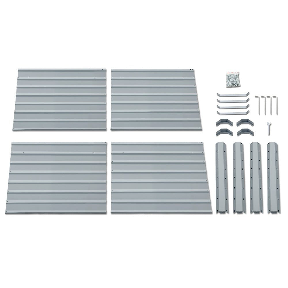 2x Garden Bed 100x100x77cm Planter Box Raised Container Galvanised - Home & Garden > Garden Beds > Garden Beds & Planters - Rivercity House & Home Co. (ABN 18 642 972 209) - Affordable Modern Furniture Australia