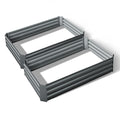 2x Garden Bed 120x90cm Planter Box Raised Container Galvanised Herb