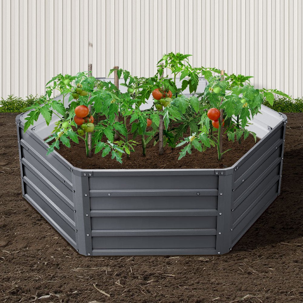 2x Garden Bed 130x130x46cm Planter Box Raised Container Galvanised - Home & Garden > Garden Beds > Garden Beds & Planters - Rivercity House & Home Co. (ABN 18 642 972 209) - Affordable Modern Furniture Australia