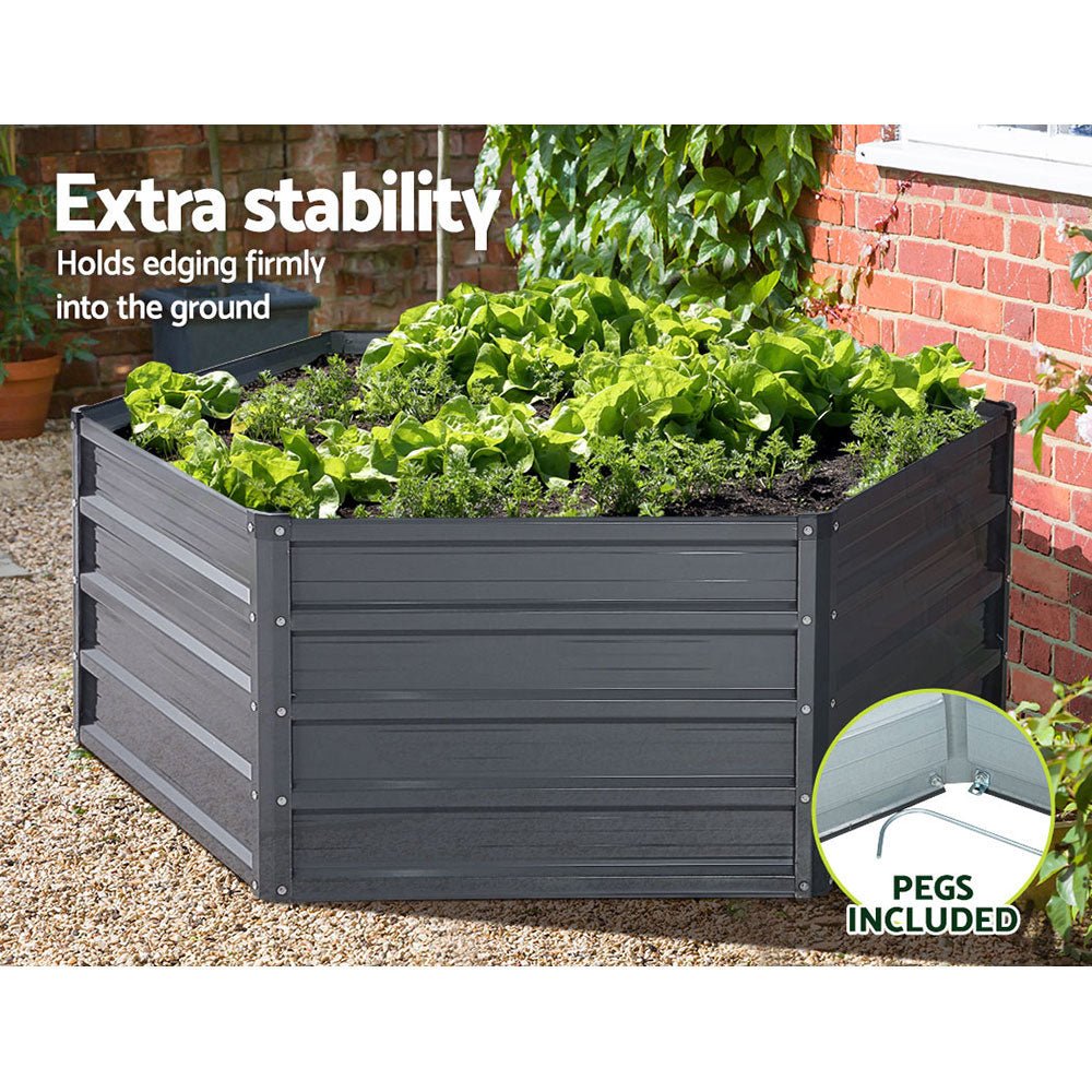 2x Garden Bed 130x130x46cm Planter Box Raised Container Galvanised - Home & Garden > Garden Beds > Garden Beds & Planters - Rivercity House & Home Co. (ABN 18 642 972 209) - Affordable Modern Furniture Australia