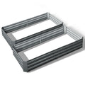 2x Garden Bed 210x90cm Planter Box Raised Container Galvanised Herb