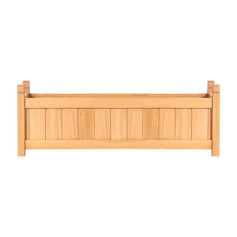 2x Green Fingers Raised Garden Bed 90x30x33cm Wooden Planter Box Raised Container Growing - Home & Garden > Garden Beds > Garden Beds & Planters - Rivercity House & Home Co. (ABN 18 642 972 209) - Affordable Modern Furniture Australia