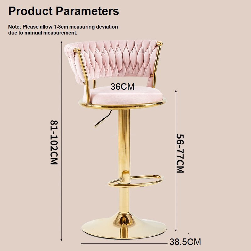 2x Height Adjustable Velvet Swivel Bar Stools with Golden Base and Padded Seat - Blue - Furniture > Bar Stools & Chairs > Table & Bar Stools - Rivercity House & Home Co. (ABN 18 642 972 209) - Affordable Modern Furniture Australia