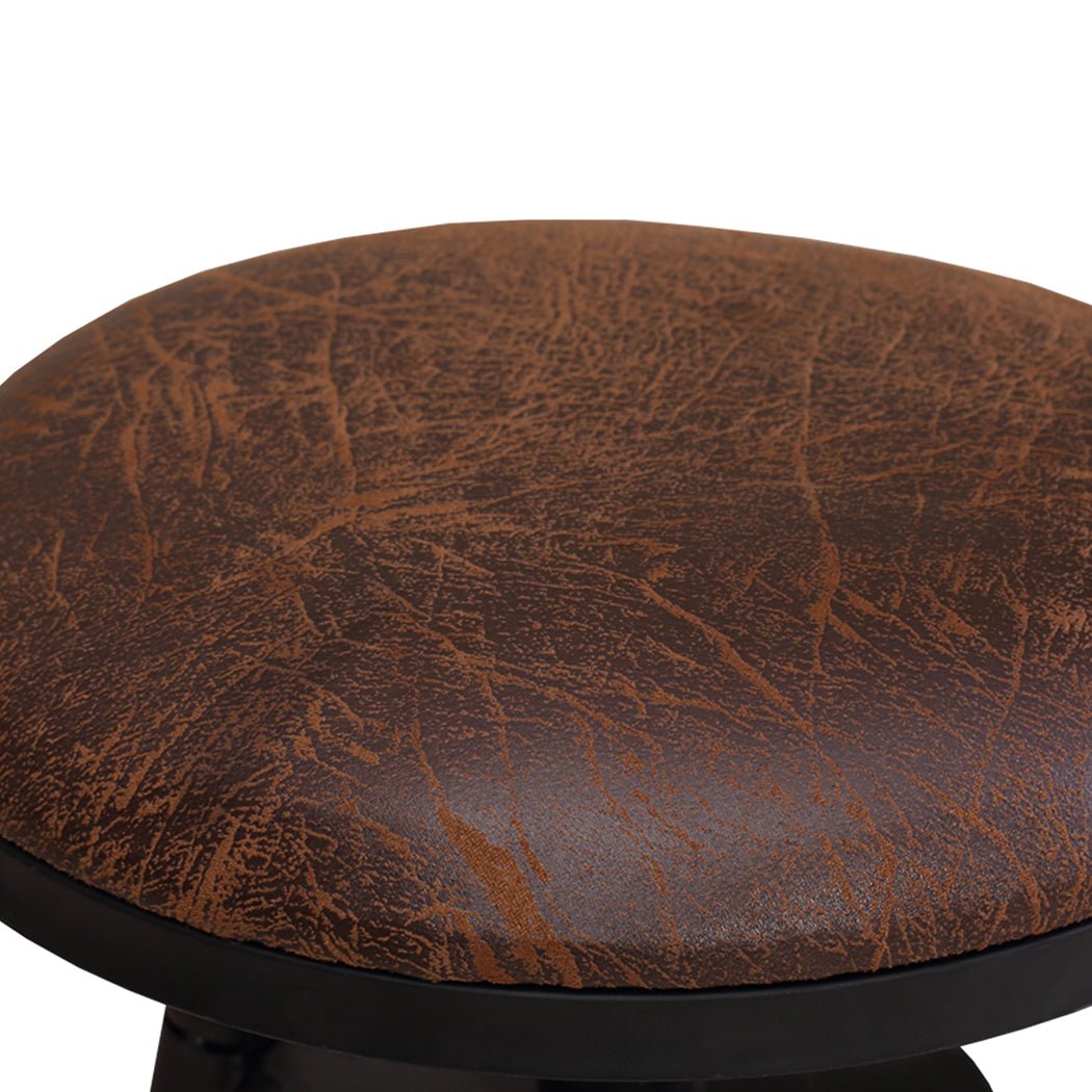 2x Industrial Adjustable Bar Stools with Swivel Seat - Vintage Finish - Rivercity House & Home Co. (ABN 18 642 972 209) - Affordable Modern Furniture Australia