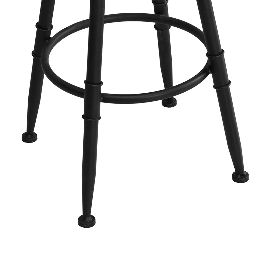 2x Industrial Adjustable Bar Stools with Swivel Seat - Vintage Finish - Rivercity House & Home Co. (ABN 18 642 972 209) - Affordable Modern Furniture Australia