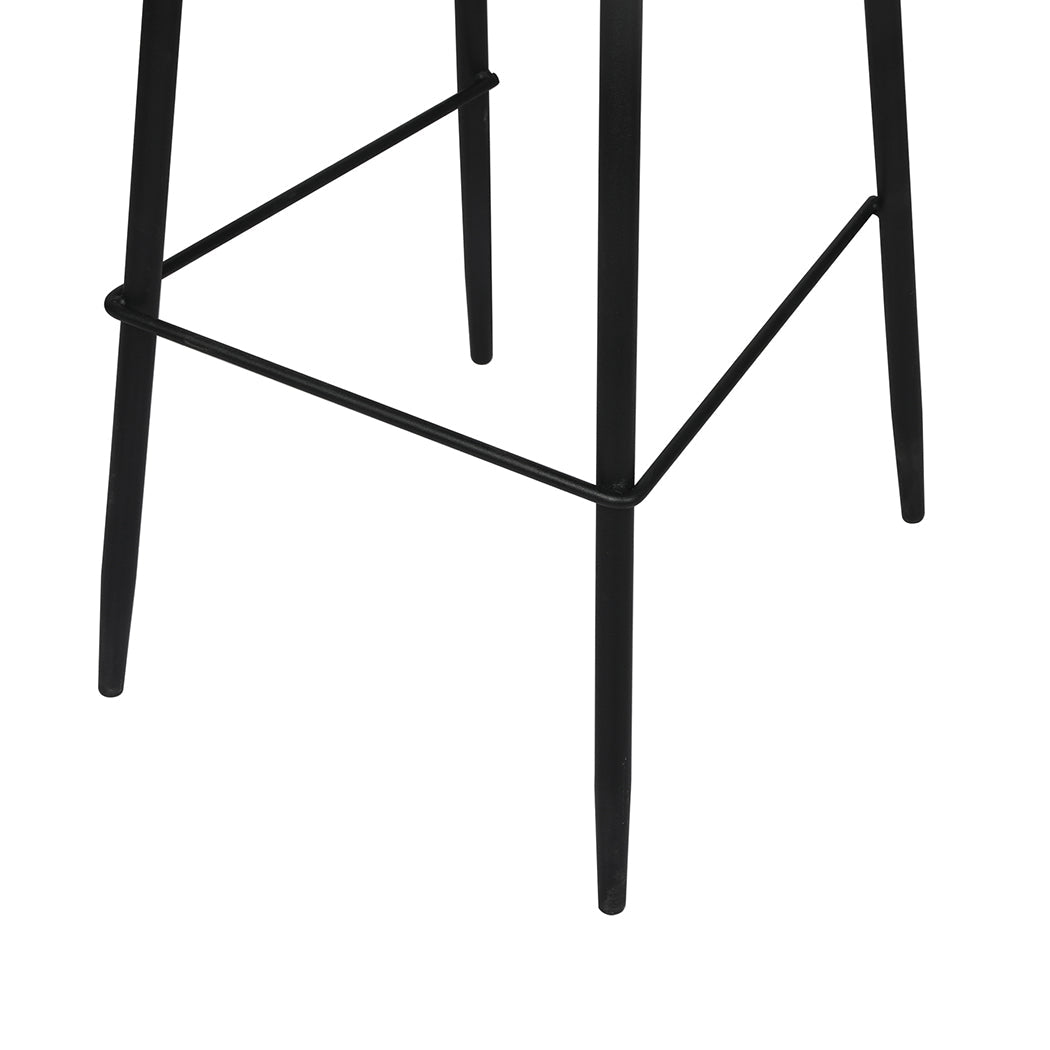 2x Leathaire Bar Stools with Steel Legs 75cm High - Grey - Rivercity House & Home Co. (ABN 18 642 972 209) - Affordable Modern Furniture Australia