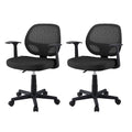 Set of 2 Mesh Office Chair Computer Gaming Desk Chairs Work Study Mid Back Black