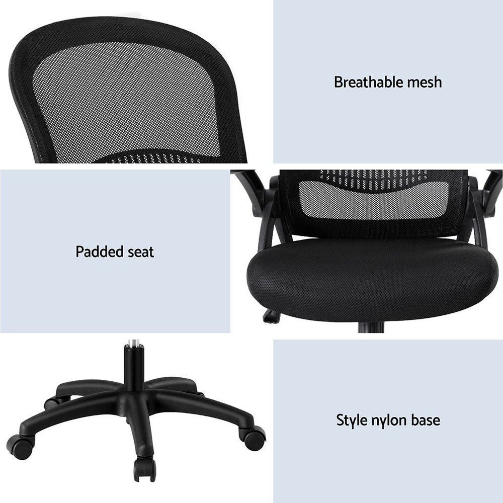 2x Mesh Office Chair Computer Gaming Desk Chairs Work Study Mid Back - Furniture > Office > Office & Desk Chairs - Rivercity House & Home Co. (ABN 18 642 972 209) - Affordable Modern Furniture Australia