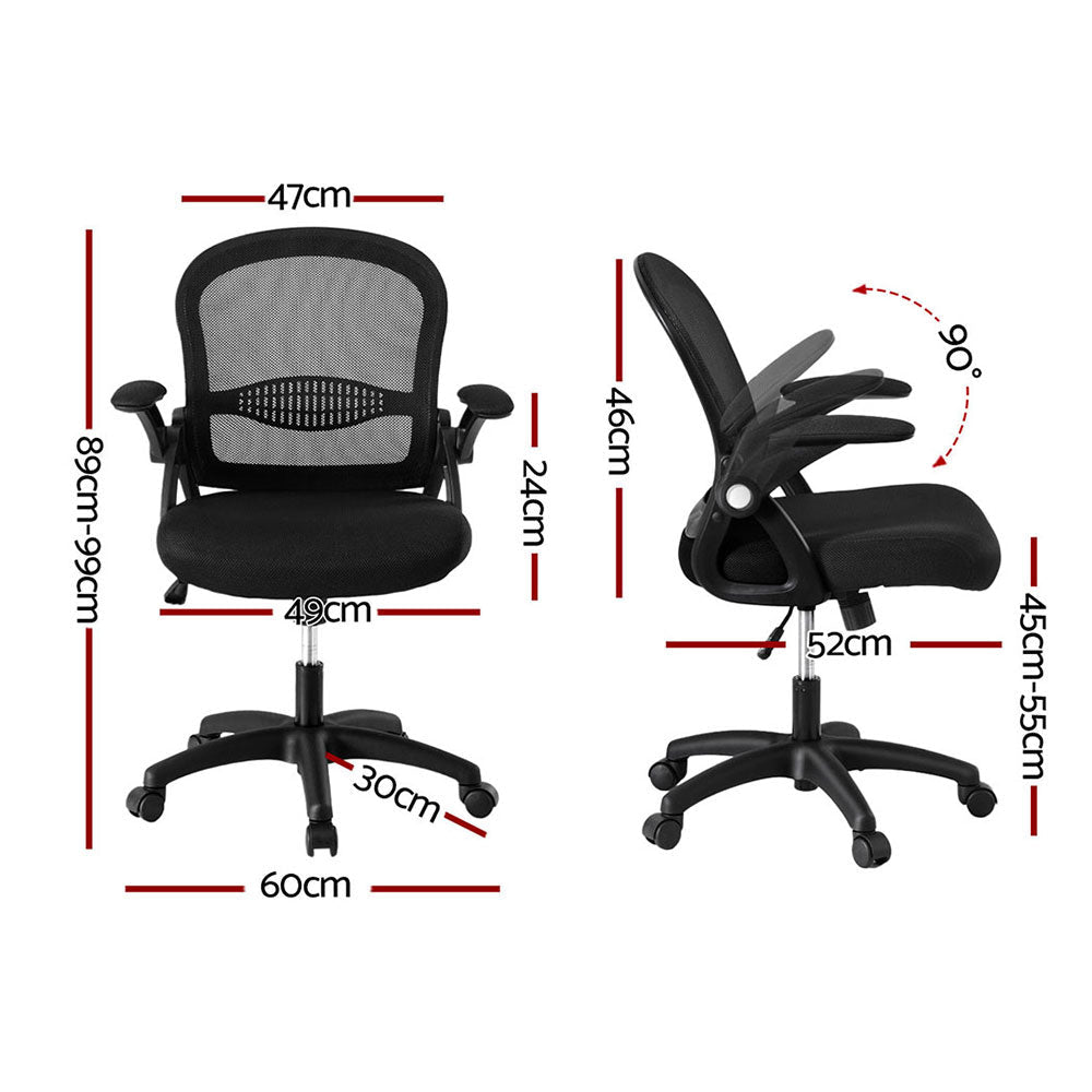 2x Mesh Office Chair Computer Gaming Desk Chairs Work Study Mid Back - Furniture > Office > Office & Desk Chairs - Rivercity House & Home Co. (ABN 18 642 972 209) - Affordable Modern Furniture Australia