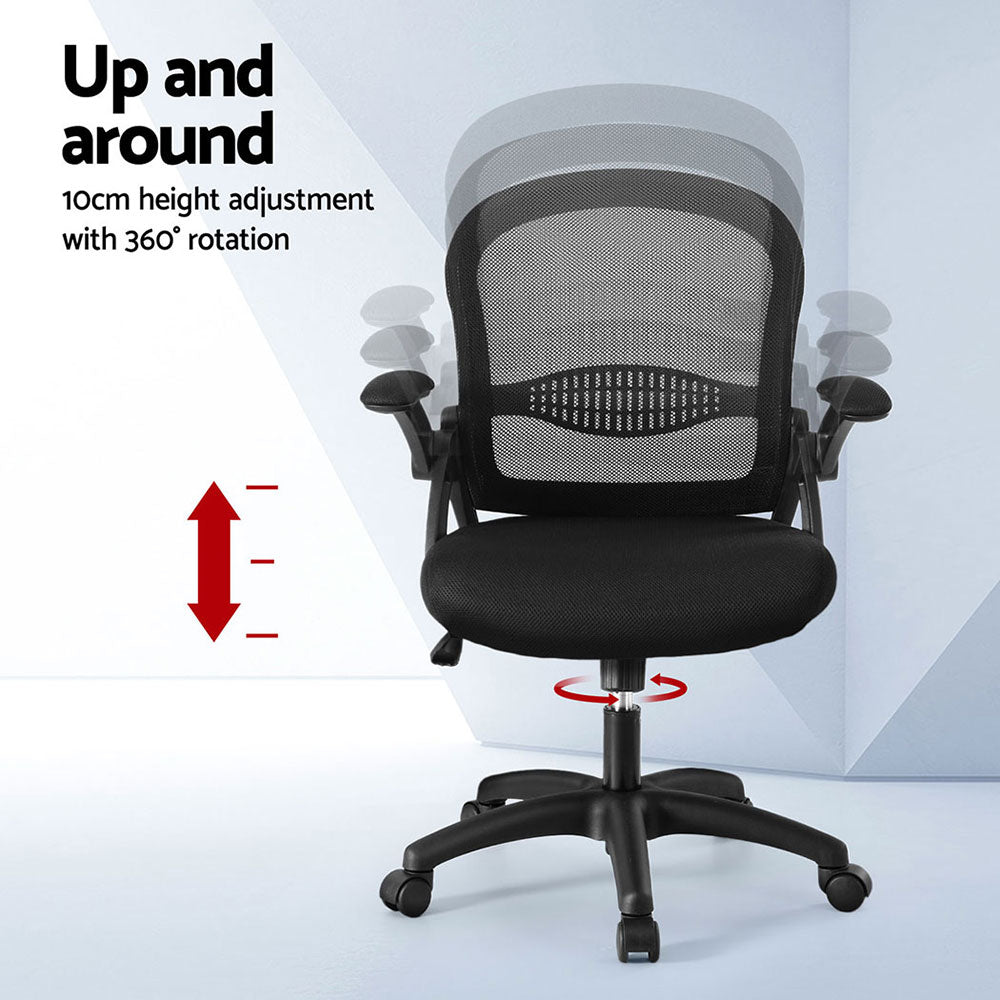 2x Mesh Office Chair Computer Gaming Desk Chairs Work Study Mid Back - Furniture > Office > Office & Desk Chairs - Rivercity House & Home Co. (ABN 18 642 972 209) - Affordable Modern Furniture Australia