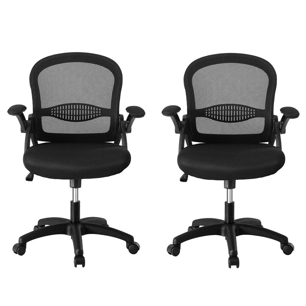 2x Mesh Office Chair Computer Gaming Desk Chairs Work Study Mid Back - Furniture > Office > Office & Desk Chairs - Rivercity House & Home Co. (ABN 18 642 972 209) - Affordable Modern Furniture Australia