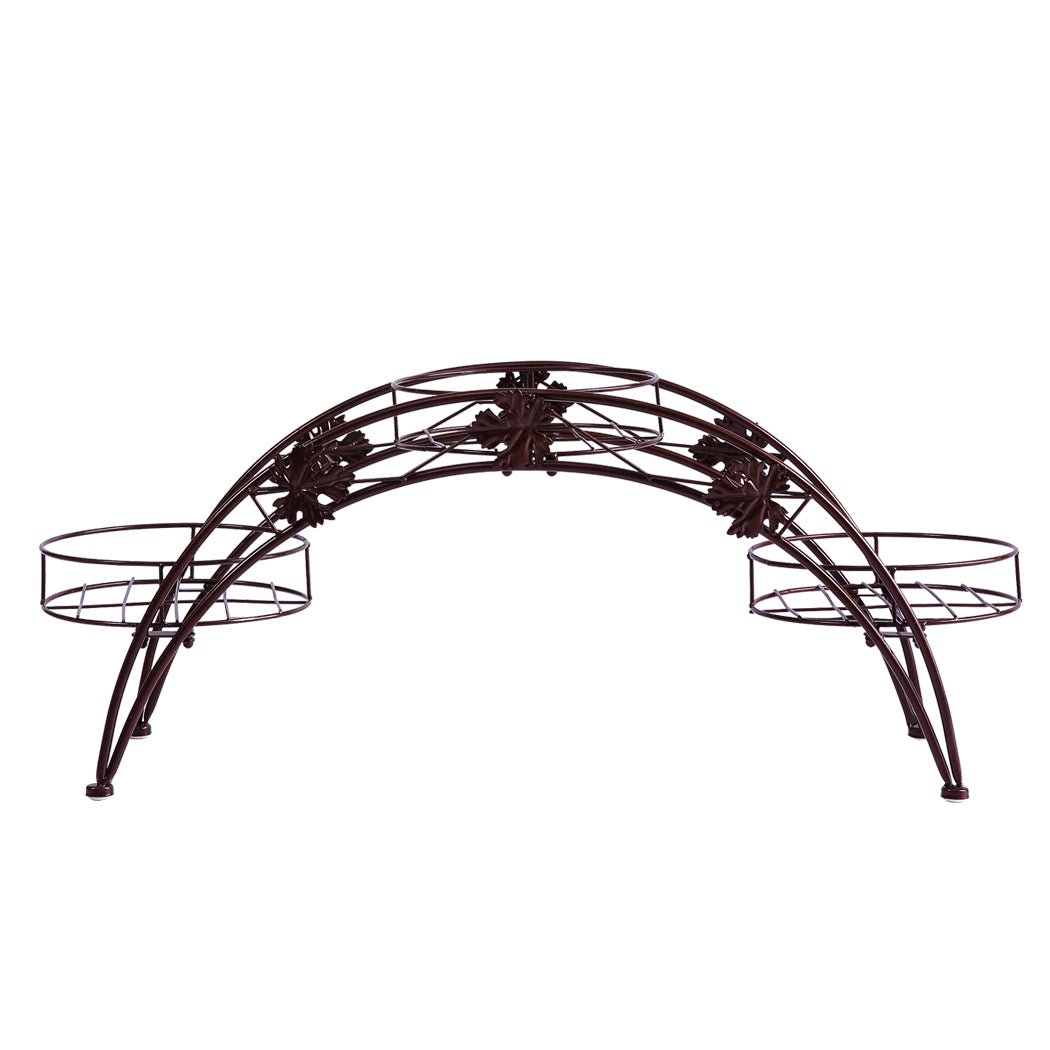 2X Metal 3 - Tier Plant Stand for Indoor Outdoor Use - Bronze - Rivercity House & Home Co. (ABN 18 642 972 209) - Affordable Modern Furniture Australia