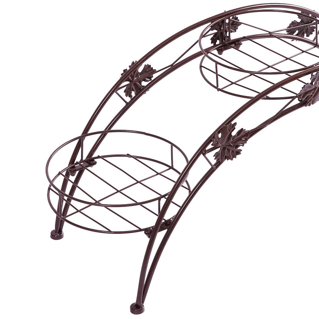 2X Metal 3 - Tier Plant Stand for Indoor Outdoor Use - Bronze - Rivercity House & Home Co. (ABN 18 642 972 209) - Affordable Modern Furniture Australia