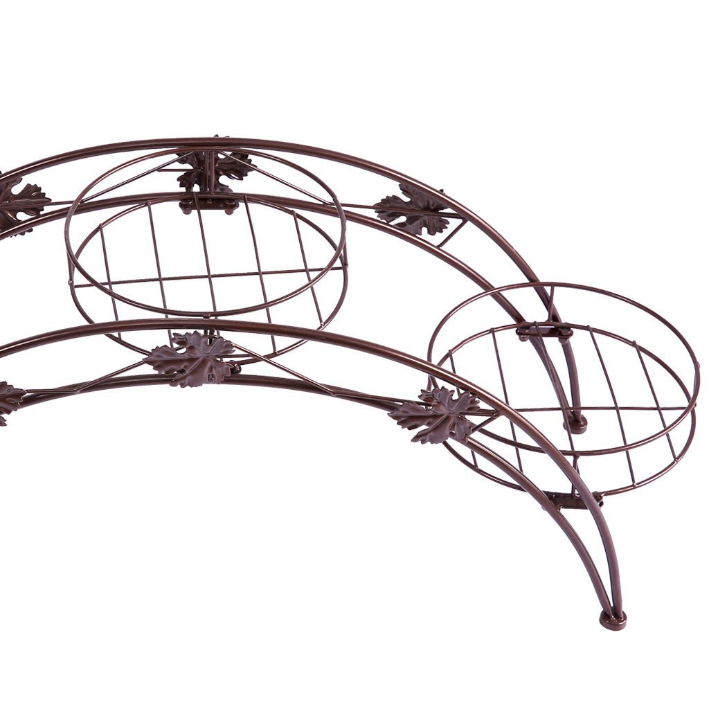 2X Metal 3 - Tier Plant Stand for Indoor Outdoor Use - Bronze - Rivercity House & Home Co. (ABN 18 642 972 209) - Affordable Modern Furniture Australia