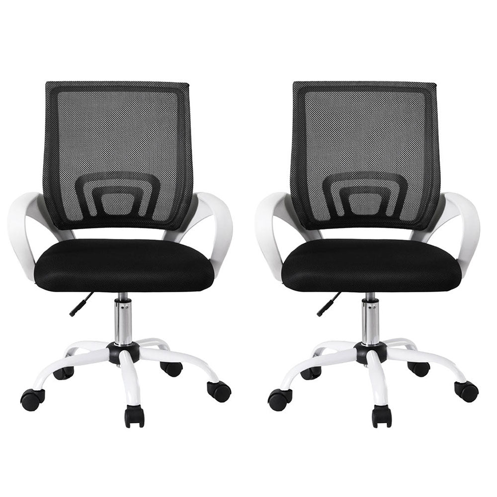 2x Office Chair Mesh Computer Gaming Desk Chairs Work Study Mid Back - Furniture > Office > Office & Desk Chairs - Rivercity House & Home Co. (ABN 18 642 972 209) - Affordable Modern Furniture Australia