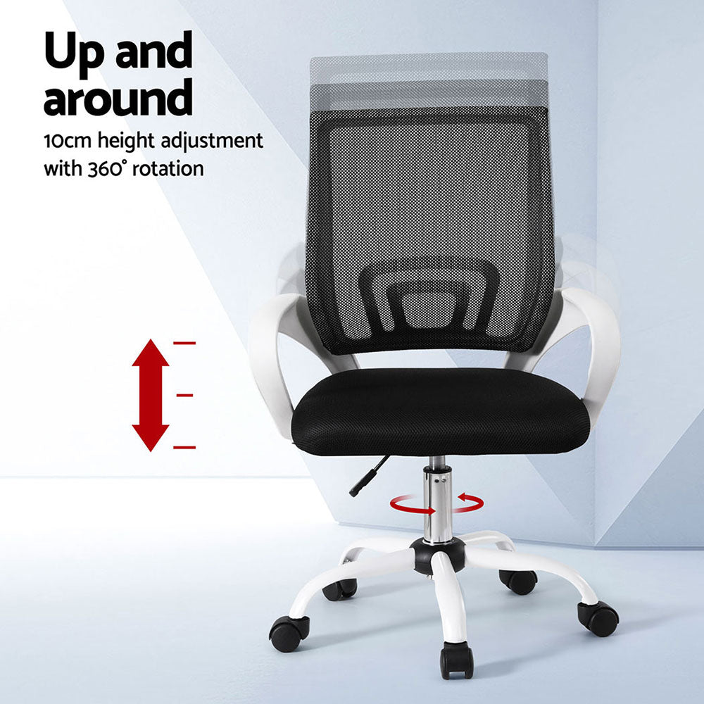 2x Office Chair Mesh Computer Gaming Desk Chairs Work Study Mid Back - Furniture > Office > Office & Desk Chairs - Rivercity House & Home Co. (ABN 18 642 972 209) - Affordable Modern Furniture Australia