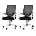 Set of 2 Office Chair Mesh Computer Gaming Desk Chairs Work Study Mid Back