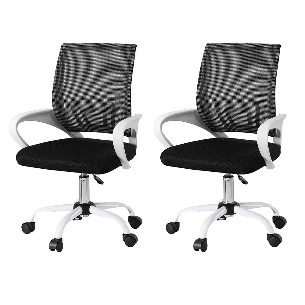 2x Office Chair Mesh Computer Gaming Desk Chairs Work Study Mid Back - Furniture > Office > Office & Desk Chairs - Rivercity House & Home Co. (ABN 18 642 972 209) - Affordable Modern Furniture Australia