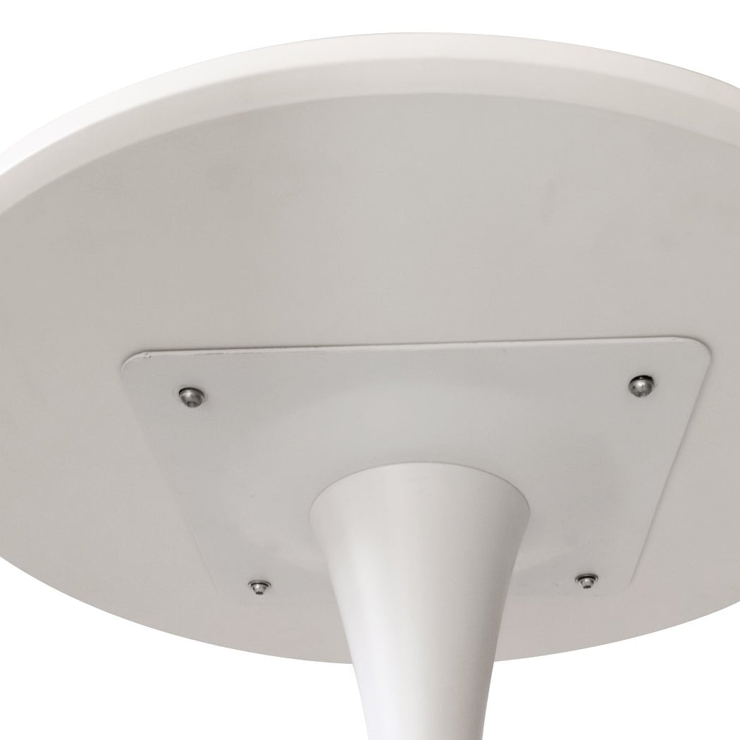 2x Round Pub Bar Tables 60cm with Steel Frame - White - Rivercity House & Home Co. (ABN 18 642 972 209) - Affordable Modern Furniture Australia