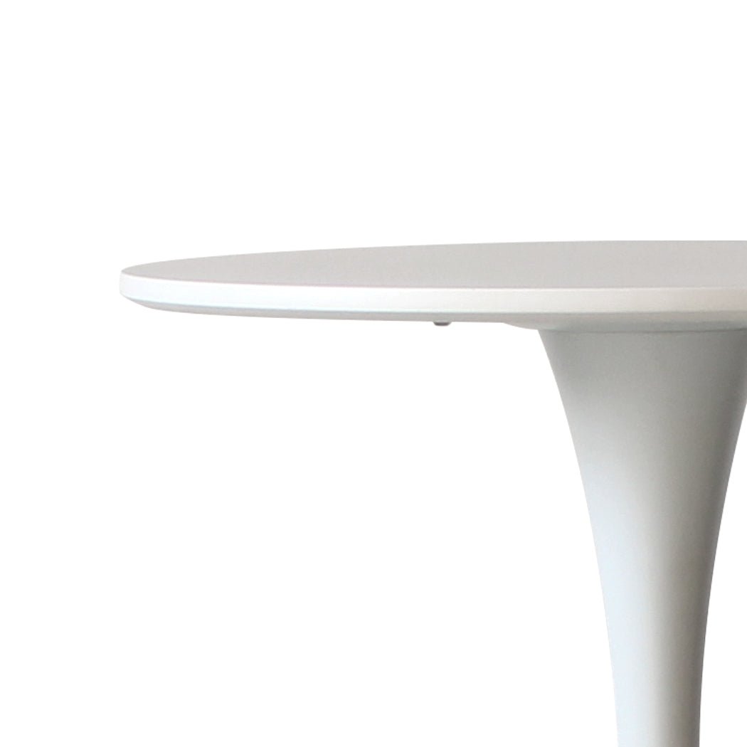 2x Round Pub Bar Tables 60cm with Steel Frame - White - Rivercity House & Home Co. (ABN 18 642 972 209) - Affordable Modern Furniture Australia