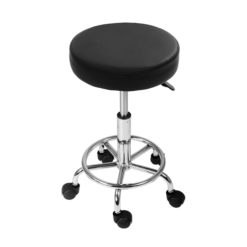 2X Salon Stool Round Swivel Barber Hair Bar Stools Hydraulic Lift Black - Furniture > Bar Stools & Chairs - Rivercity House & Home Co. (ABN 18 642 972 209) - Affordable Modern Furniture Australia
