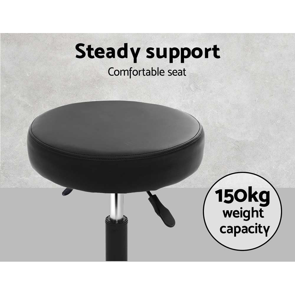 2X Salon Stool Swivel Round Barber Hair Bar Stools Hydraulic Lift Black - Furniture > Bar Stools & Chairs - Rivercity House & Home Co. (ABN 18 642 972 209) - Affordable Modern Furniture Australia