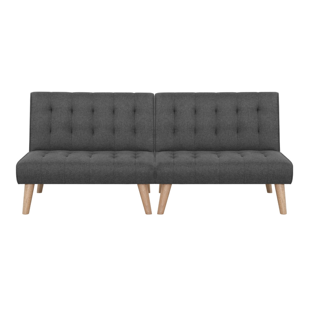 2x Sofa Bed Couch Single Seater Fabric Grey - Furniture > Sofas > Sofas & Sofa Beds - Rivercity House & Home Co. (ABN 18 642 972 209) - Affordable Modern Furniture Australia