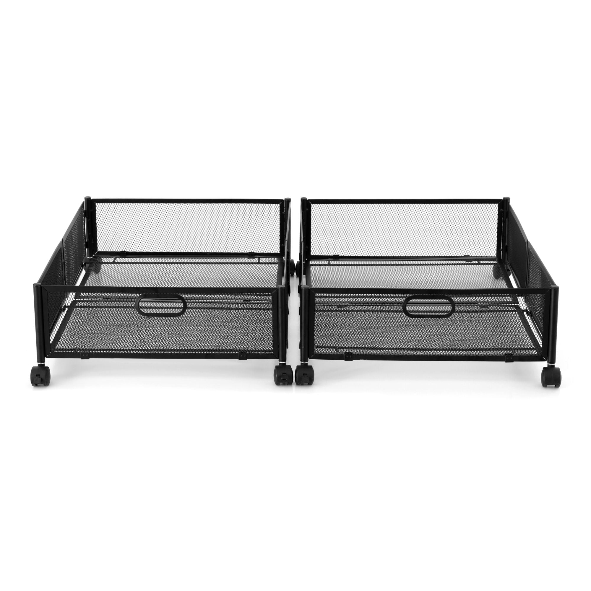 2X Under Bed Storage Containers Metal Boxes Quilt Organiser with Wheels - Home & Garden > Storage > Storage Boxes - Rivercity House & Home Co. (ABN 18 642 972 209) - Affordable Modern Furniture Australia