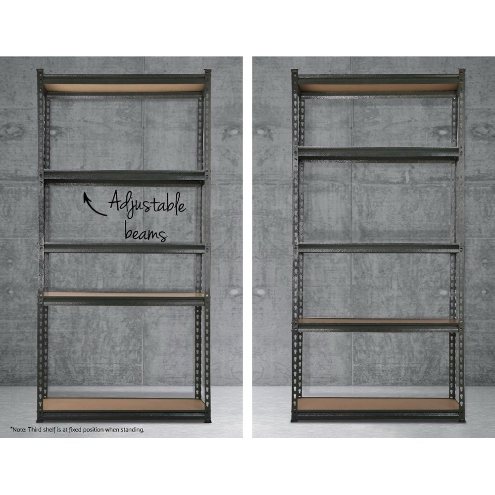 2x1.8M Garage Shelving Warehouse Rack Pallet Racking Storage Charcoal - Tools > Tools Storage > Wall Storage Racks - Rivercity House & Home Co. (ABN 18 642 972 209) - Affordable Modern Furniture Australia