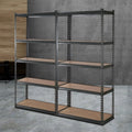 Set of 21.8M Garage Pallet Racking Storage Shelving Rack - Charcoal