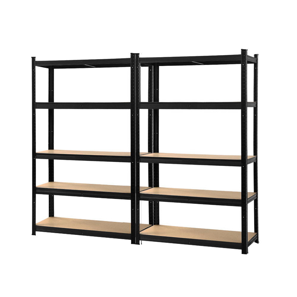 2x1.8M Garage Shelving Warehouse Rack Pallet Racking Storage Shelf Black - Tools > Tools Storage > Wall Storage Racks - Rivercity House & Home Co. (ABN 18 642 972 209) - Affordable Modern Furniture Australia