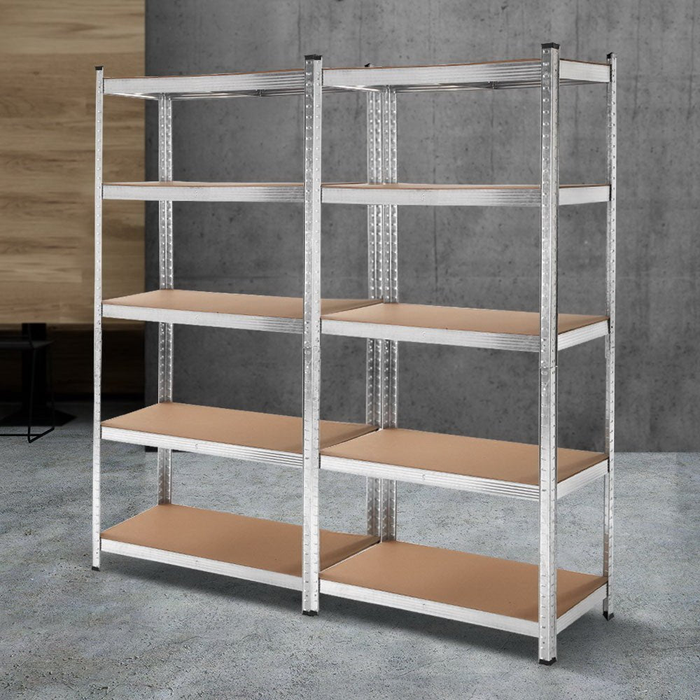 2x1.8M Garage Shelving Warehouse Rack Pallet Racking Storage Shelf Silver - Tools > Tools Storage > Wall Storage Racks - Rivercity House & Home Co. (ABN 18 642 972 209) - Affordable Modern Furniture Australia