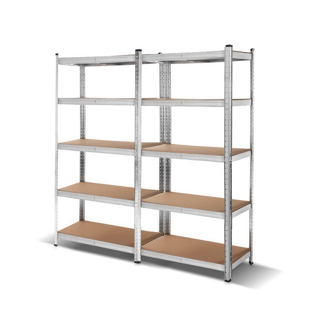 2x1.8M Garage Shelving Warehouse Rack Pallet Racking Storage Shelf Silver - Tools > Tools Storage > Wall Storage Racks - Rivercity House & Home Co. (ABN 18 642 972 209) - Affordable Modern Furniture Australia