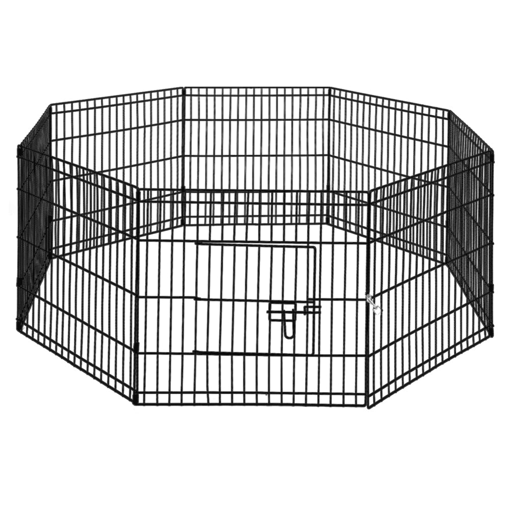 2x24" 8 Panel Dog Playpen Pet Fence Exercise Cage Enclosure Play Pen - Pet Care > Dog Supplies > Dog Playpens & Gates - Rivercity House & Home Co. (ABN 18 642 972 209) - Affordable Modern Furniture Australia
