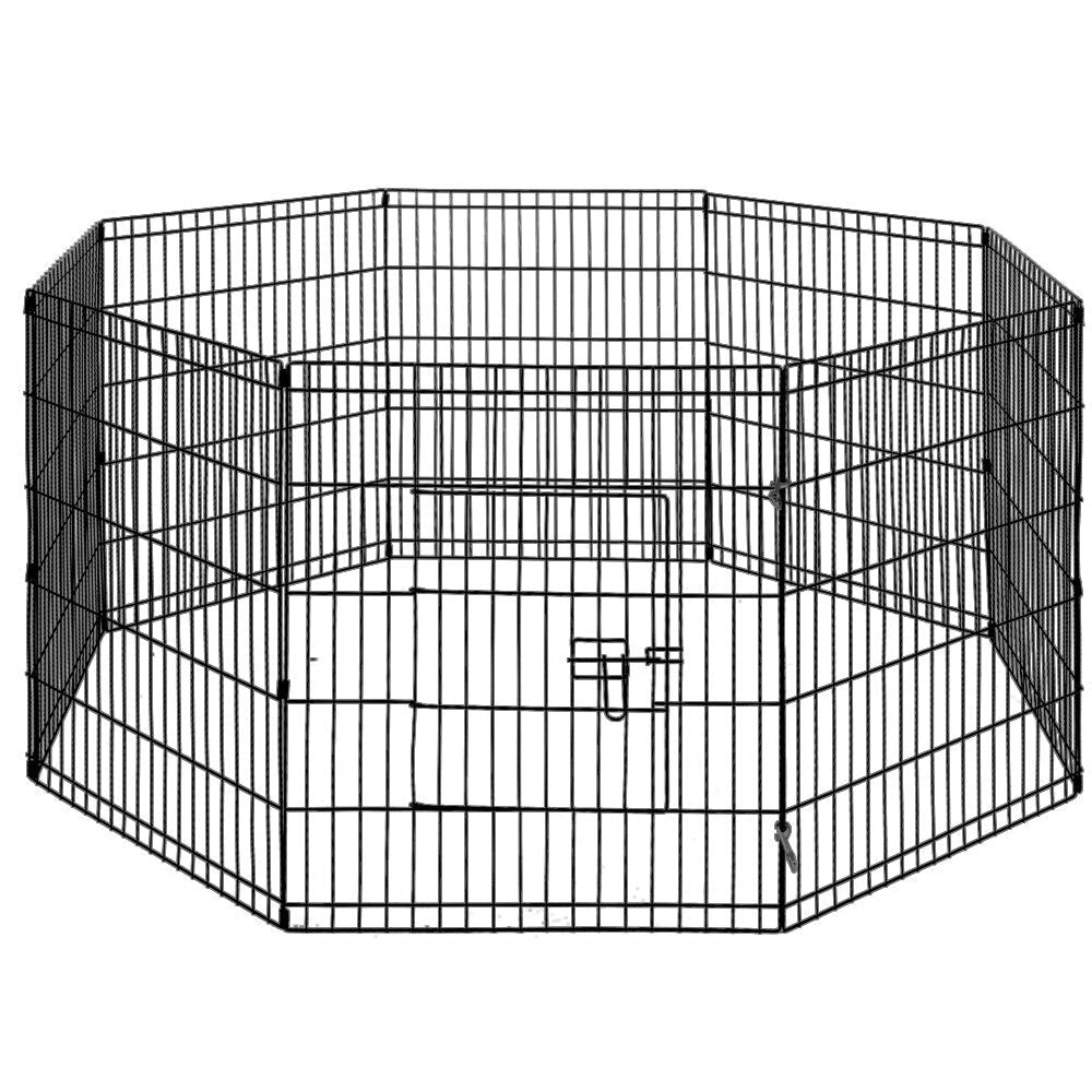 2x30" 8 Panel Dog Playpen Pet Fence Exercise Cage Enclosure Play Pen - Pet Care > Dog Supplies > Dog Playpens & Gates - Rivercity House & Home Co. (ABN 18 642 972 209) - Affordable Modern Furniture Australia
