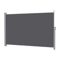 2x3.5M Retractable Side Awning Privacy Screen for Outdoor Sun Shade - Grey
