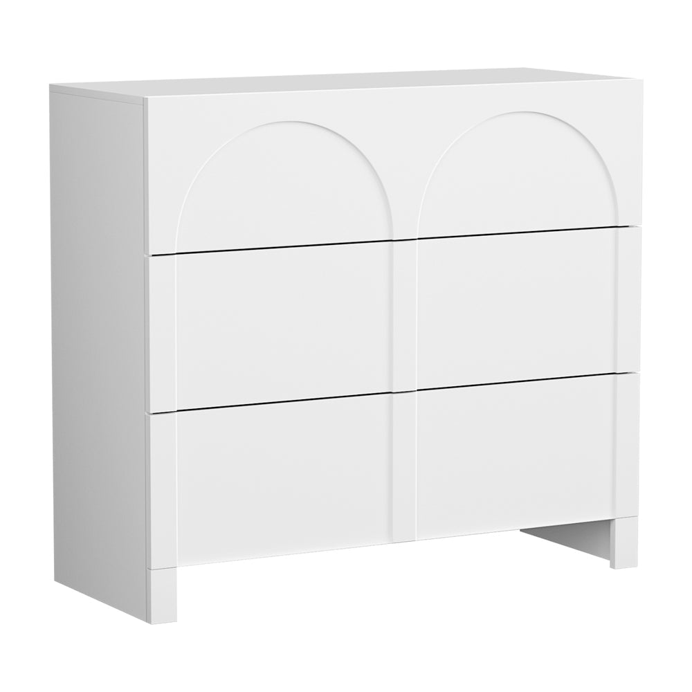 3 Chest of Drawers Lowboy Dresser Cabinet White - Furniture > Bedroom > Dressers - Rivercity House & Home Co. (ABN 18 642 972 209) - Affordable Modern Furniture Australia