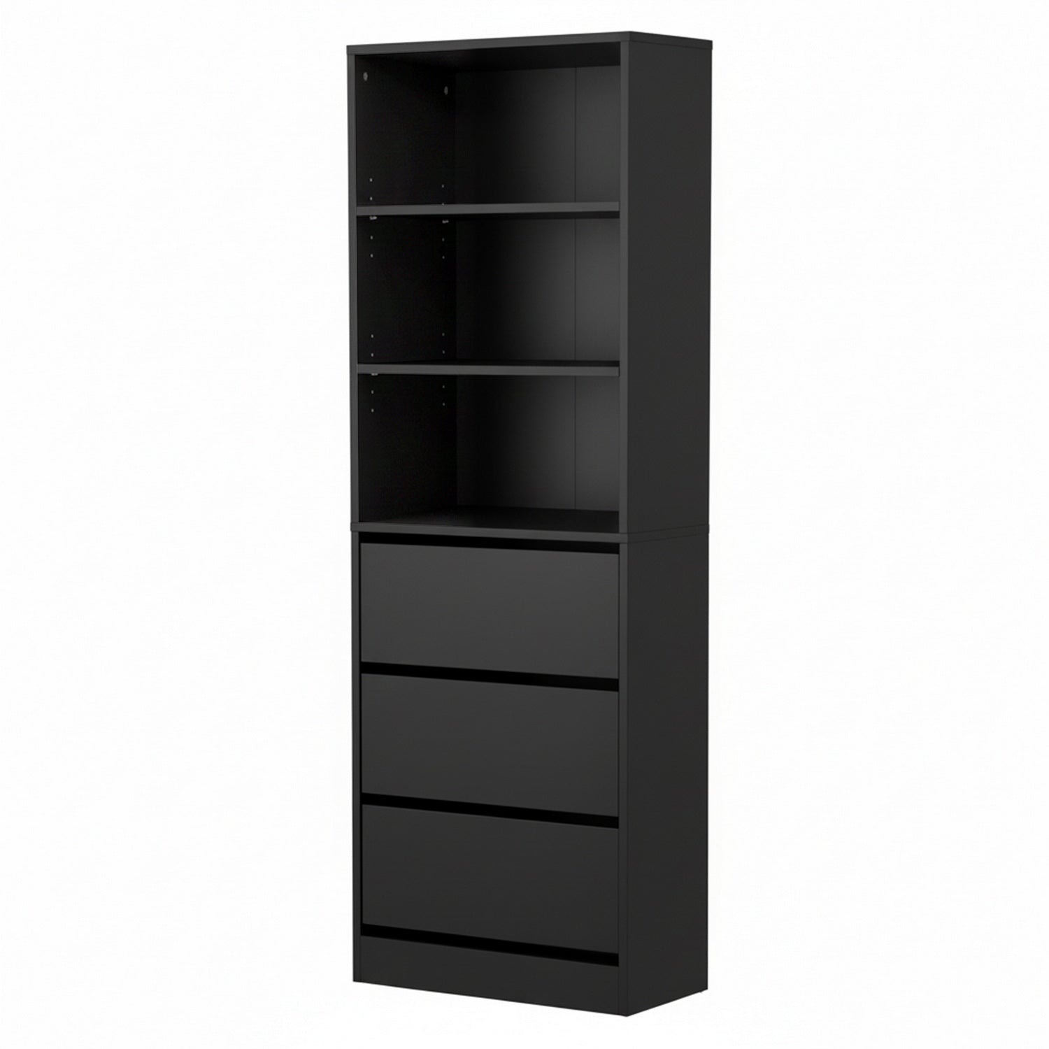 3 Chest of Drawers Tallboy Cabinet Black - Furniture > Bedroom > Dressers - Rivercity House & Home Co. (ABN 18 642 972 209) - Affordable Modern Furniture Australia