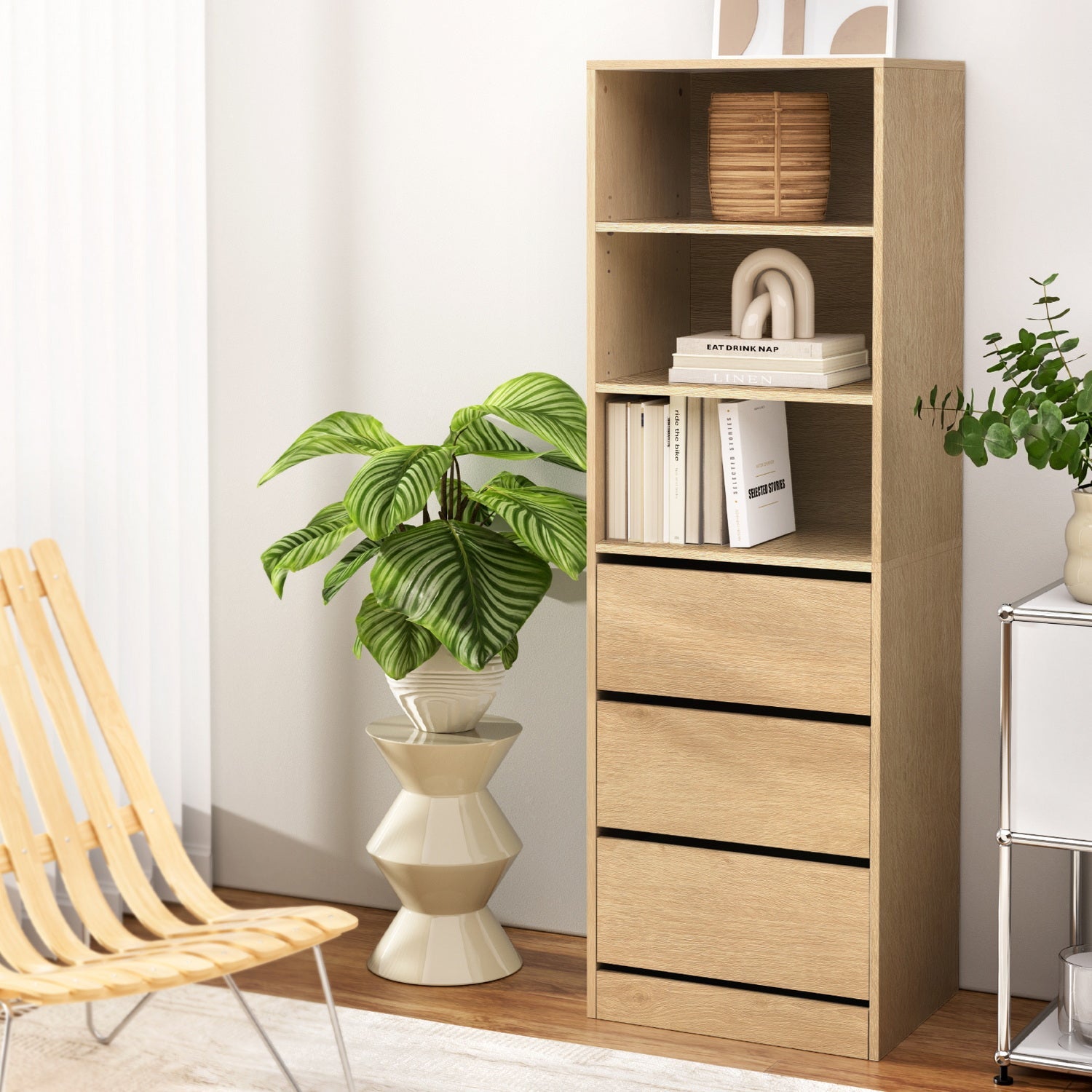3 Chest of Drawers Tallboy Cabinet Pine - Furniture > Bedroom > Dressers - Rivercity House & Home Co. (ABN 18 642 972 209) - Affordable Modern Furniture Australia