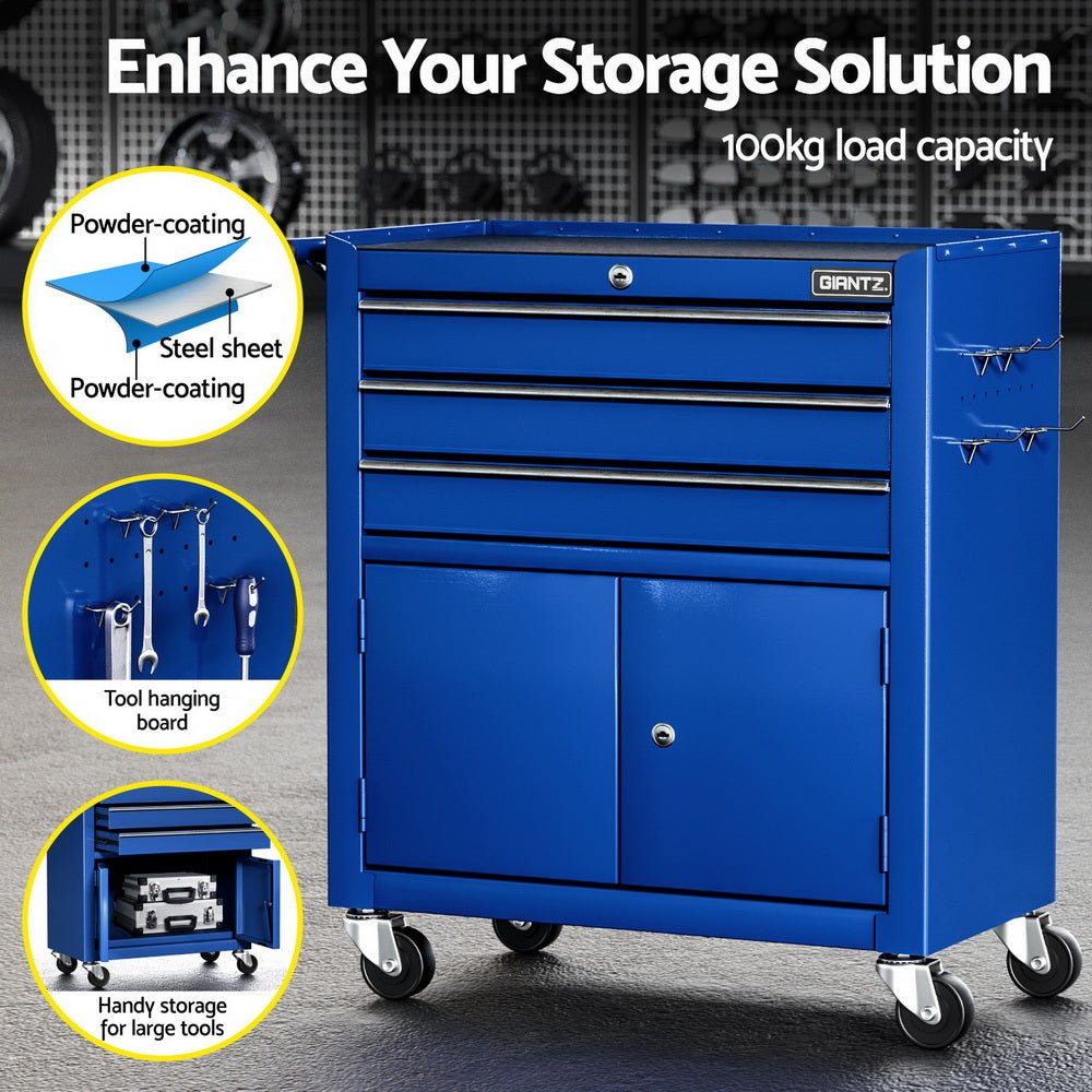 3 Drawer Tool Box Cabinet Chest Toolbox Garage Storage Organiser - Tools > Tools Storage > Tool Boxes - Rivercity House & Home Co. (ABN 18 642 972 209) - Affordable Modern Furniture Australia