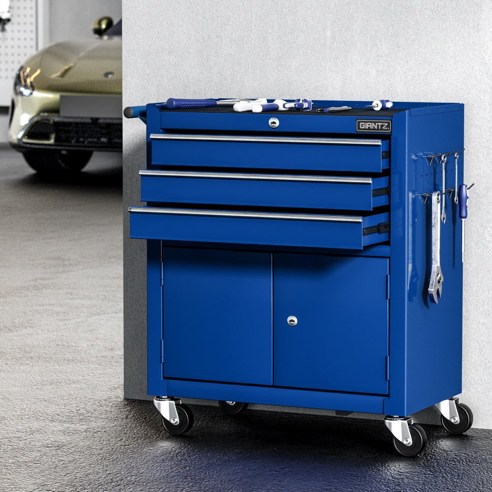 3 Drawer Tool Box Cabinet Chest Toolbox Garage Storage Organiser - Tools > Tools Storage > Tool Boxes - Rivercity House & Home Co. (ABN 18 642 972 209) - Affordable Modern Furniture Australia