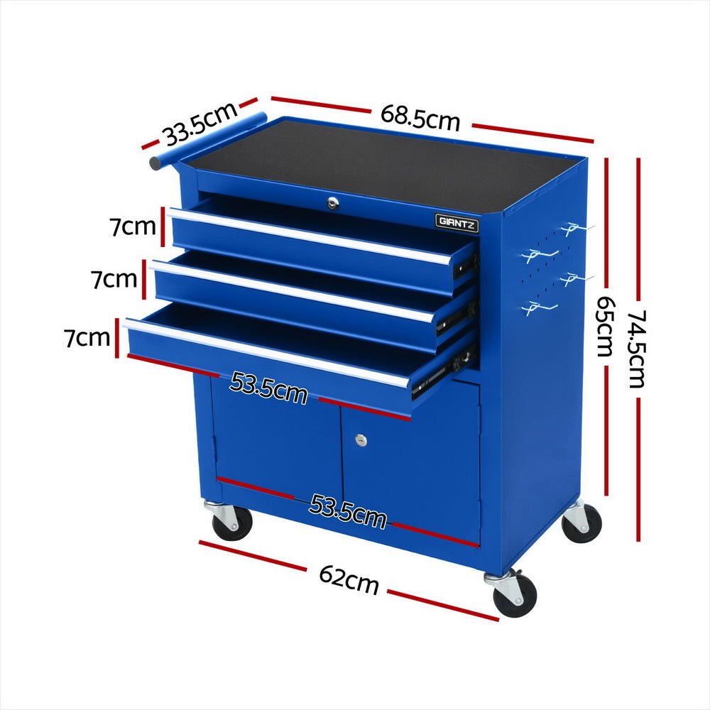 3 Drawer Tool Box Cabinet Chest Toolbox Garage Storage Organiser - Tools > Tools Storage > Tool Boxes - Rivercity House & Home Co. (ABN 18 642 972 209) - Affordable Modern Furniture Australia