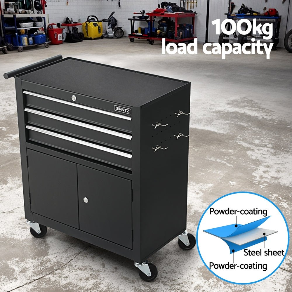 3 Drawer Tool Box Chest Cabinet Toolbox Storage Garage Organiser Wheels - Tools > Tools Storage > Tool Cabinets - Rivercity House & Home Co. (ABN 18 642 972 209) - Affordable Modern Furniture Australia