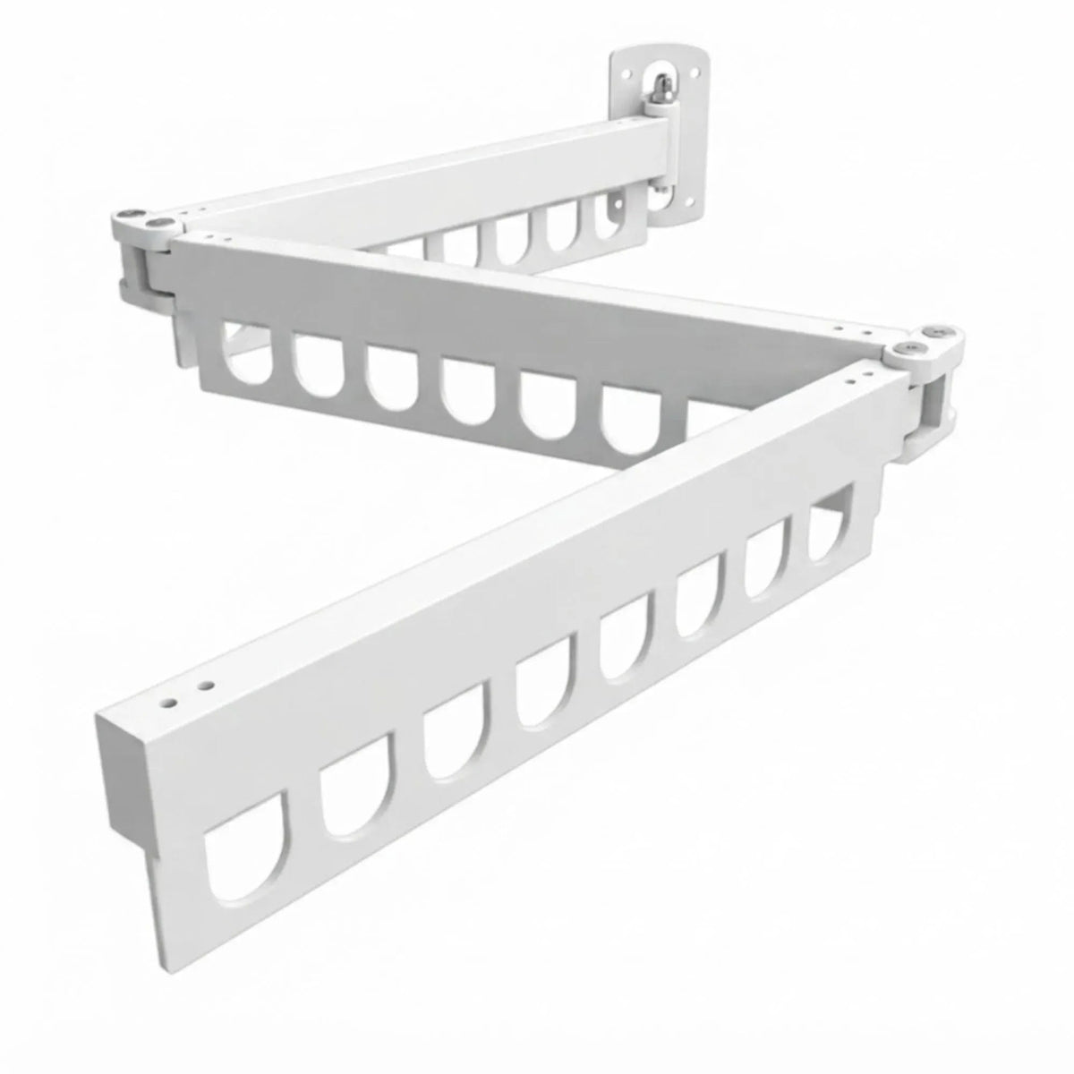 3-Fold Wall Mounted Clothes Drying Rack Space Saver - White - Home & Garden > Storage > Clothing & Wardrobe Storage - Rivercity House & Home Co. (ABN 18 642 972 209) - Affordable Modern Furniture Australia
