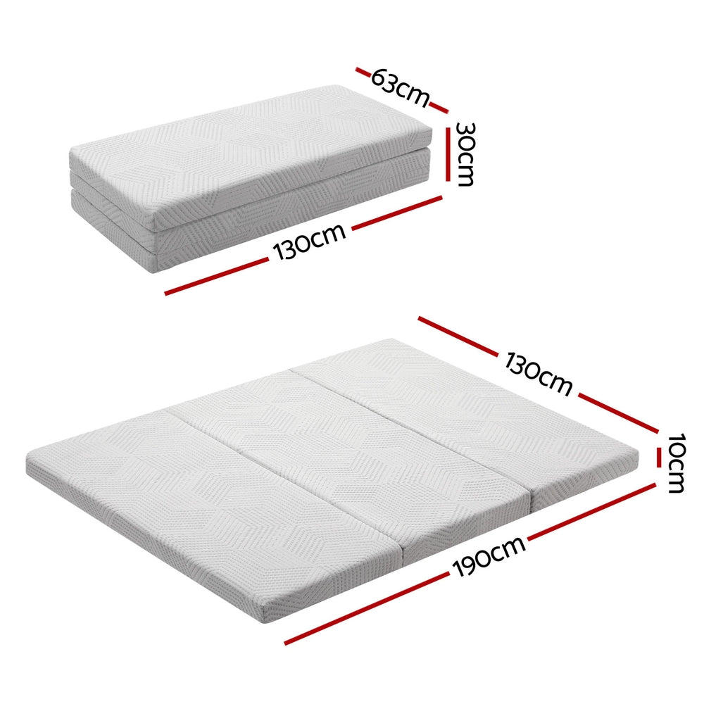 3 - Foldable Mattress Folding Foam Double - Furniture > Mattresses > Double Mattress - Rivercity House & Home Co. (ABN 18 642 972 209) - Affordable Modern Furniture Australia